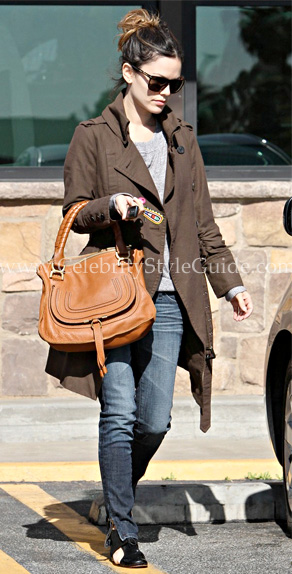 Rachel Bilson wearing Chloe Marcie Large Leather Satchel - Celebrity Style  Guide