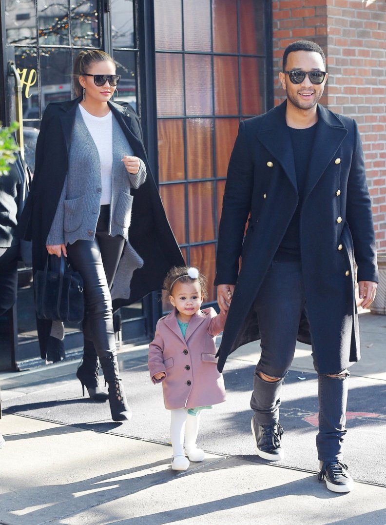 Chrissy Teigen and John Legend Have A Fashionable Family Outing