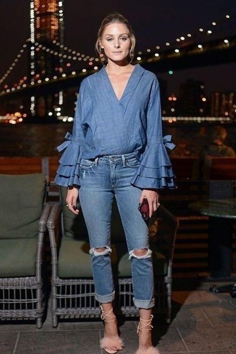 Olivia Perlermo's Fashion Uniform: A Statement Sleeve Blouse And Jeans