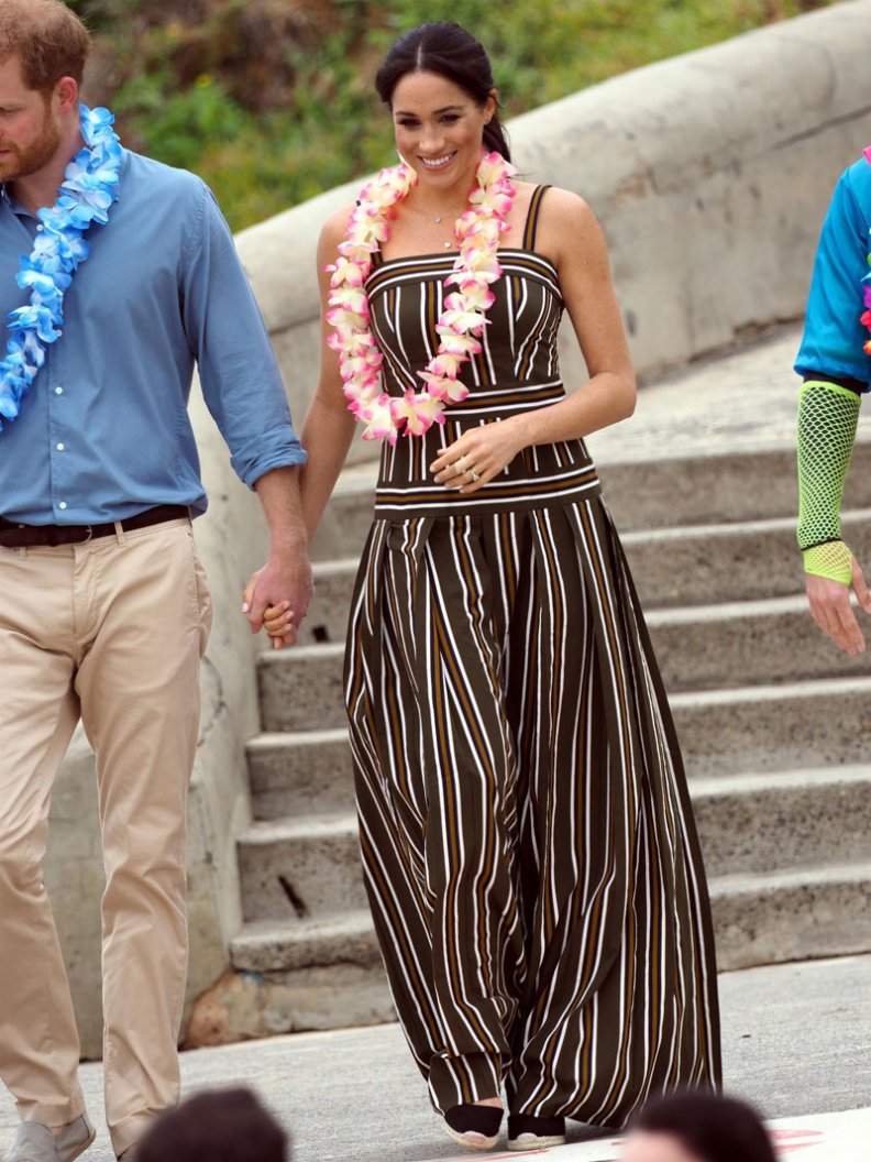 Meghan Markle's Striped Martin Grant Dress is  Beach Chic